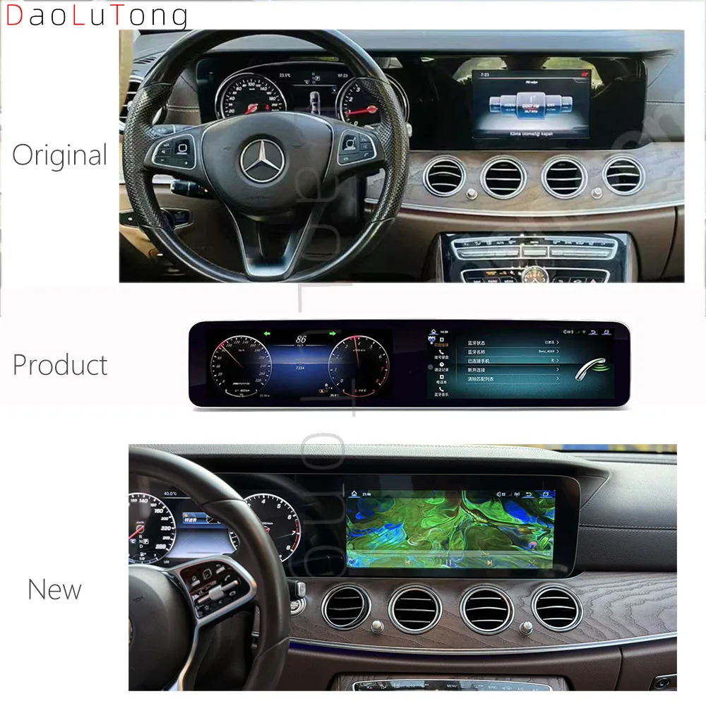 Double Screen Android Radio Carplay GPS DSP MP3 Touch Screen Digital Dashboard Cluster For Mercedes Benz E Class W213 2016-2019