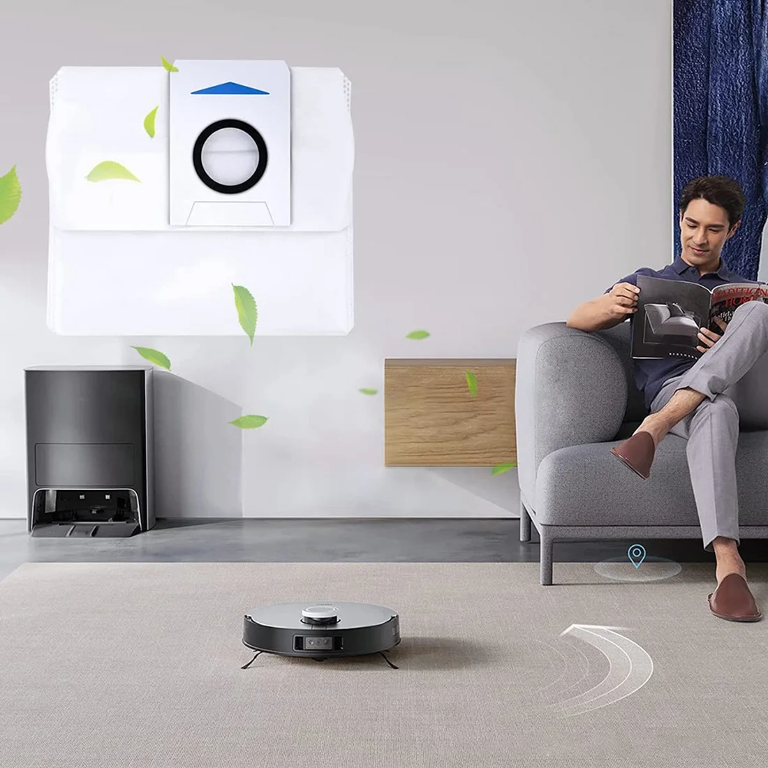 

Мешок для пыли ABLS, 6 шт., для ECOVACS DEEBOT X1 Omni, сменный мешок емкостью 3 л для ECOVAS Omni X1/X1 Plus