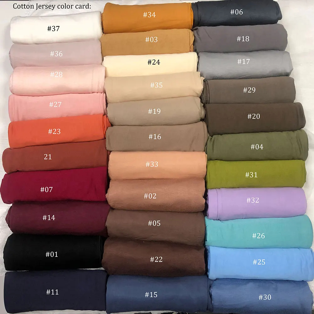 180X85cm  Muslim Women Jersey Hijab Scarf Cotton Stretchy Premium Jersey HIjabs Soft Material Big Large Size Jersey Scarves