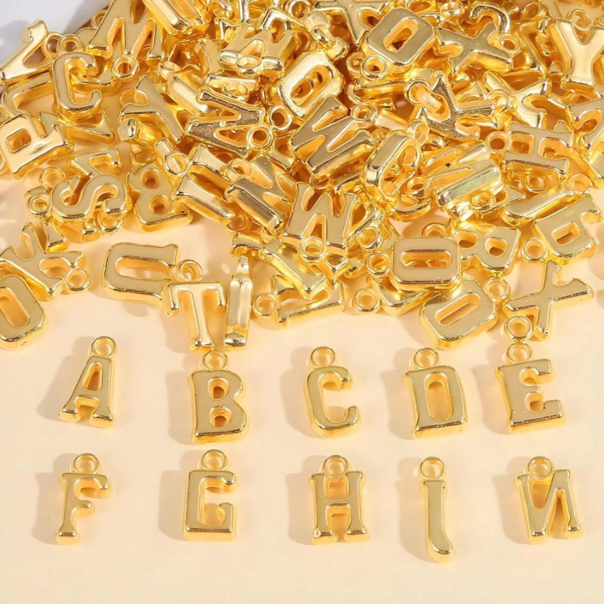100pcs Acrylic Mix 26 Letter Charm Pendant Can Be Used For Jewelry Making Interval Beads Crafts Necklaces Bracelets Jewelry Diy