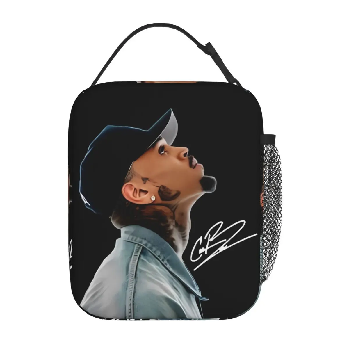 

Chris Brown Breezy Bowl XX Tour 2025 Insulated Lunch Bag Food Container Bags Portable Thermal Cooler Lunch Boxes For School