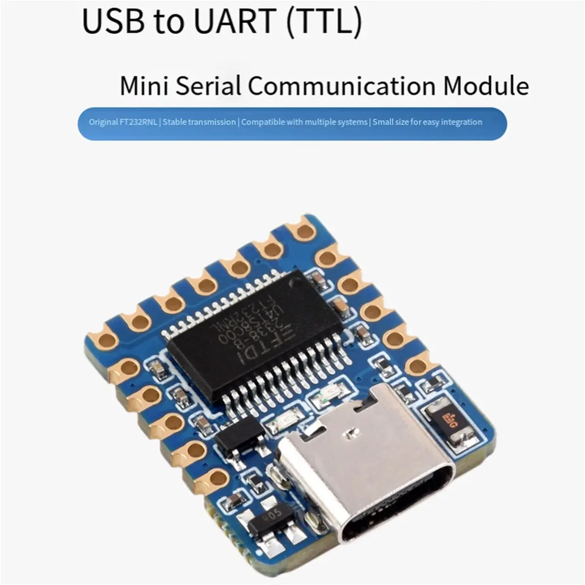 High Performance 2Pcs FT232 Serial Communication Module USB to UART Communication Module TTL Serial Converter USB-to-TTL