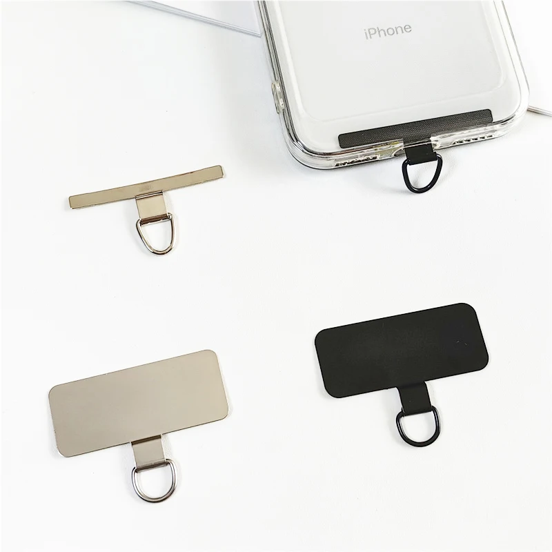 1/2/4 個超薄型ステンレス鋼携帯電話テザーパッチ携帯電話安全金属接続ピース頑丈な電話ストラップガスケット