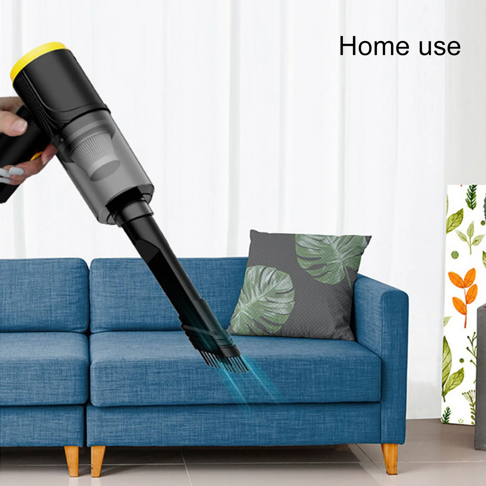 Car Vacuum Cleaner 360° Cleaning Washable Filter Screen Portable Handheld Vacuum Cleaner Inflator 12V Black