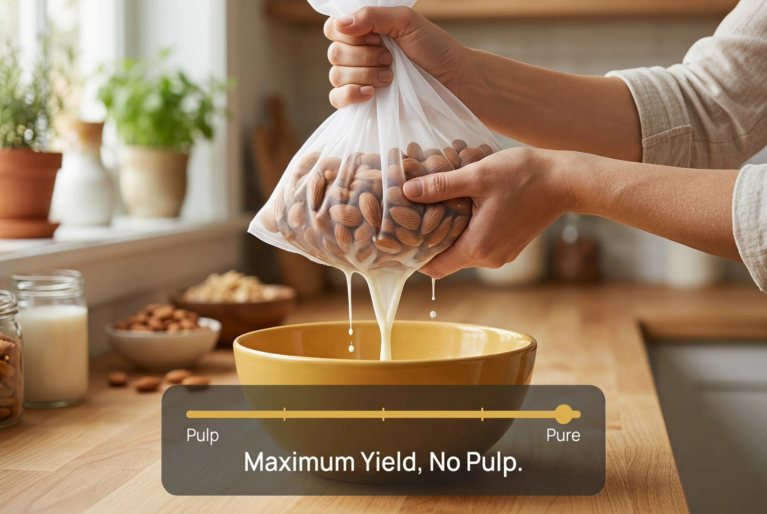 Heavy Duty Food Grade Nylon Straining Bag Fine Mesh Filter for Almond Soy Coffee Wine Tea Juice Home Brewing