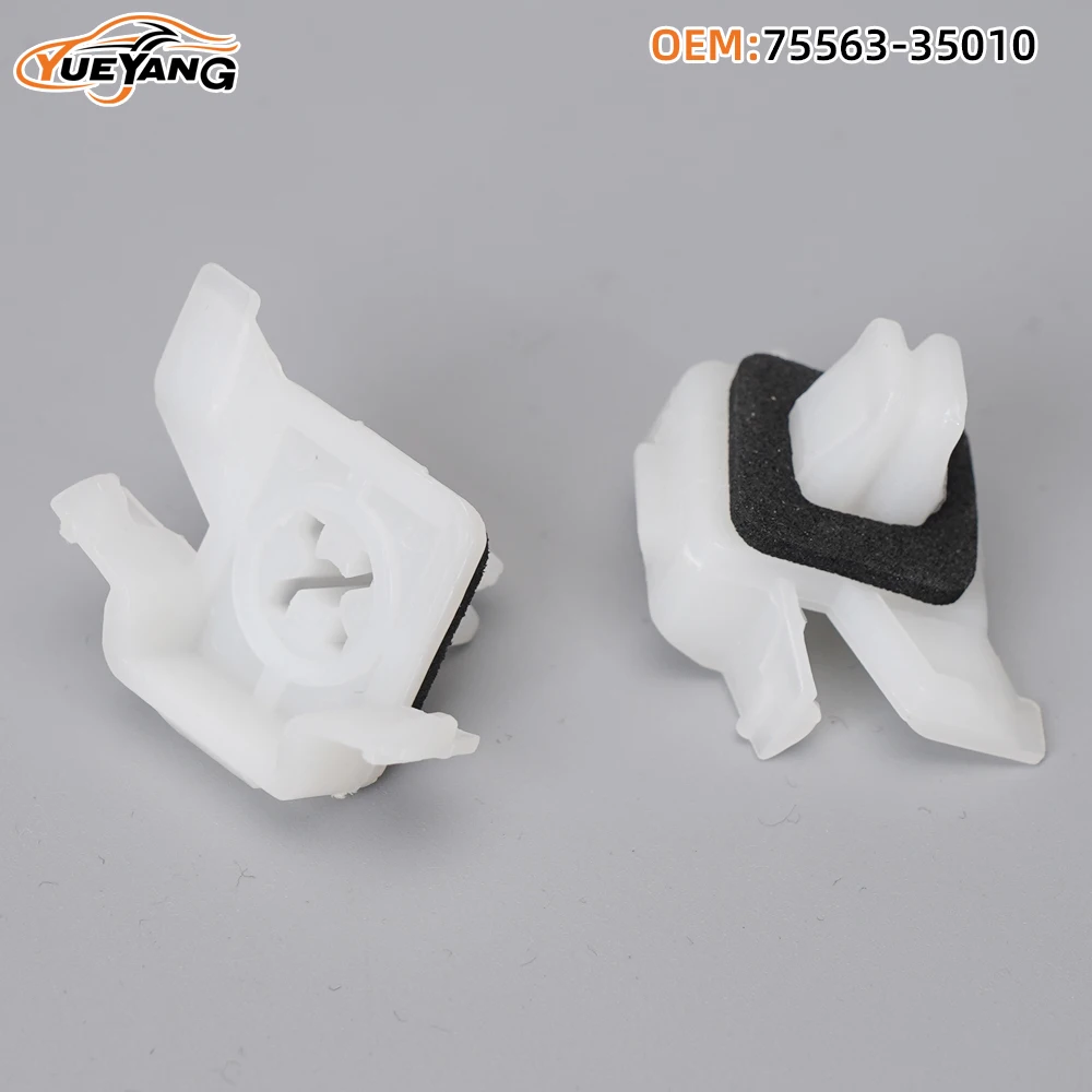 YUEYANG Toyota FJ Cruiser Clip de fixation de la moulure de pare-brise pour modèles 2007-2014 75563-35010 Pièce d'origine du fabricant