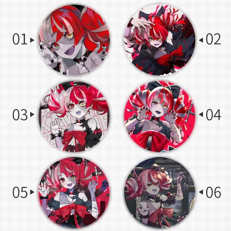 Kureiji Ollie Ch Badge Brooch Vtuber Virtual YouTuber anchor Peripherals Pin Hat School bag Commemorative Customize Trinket