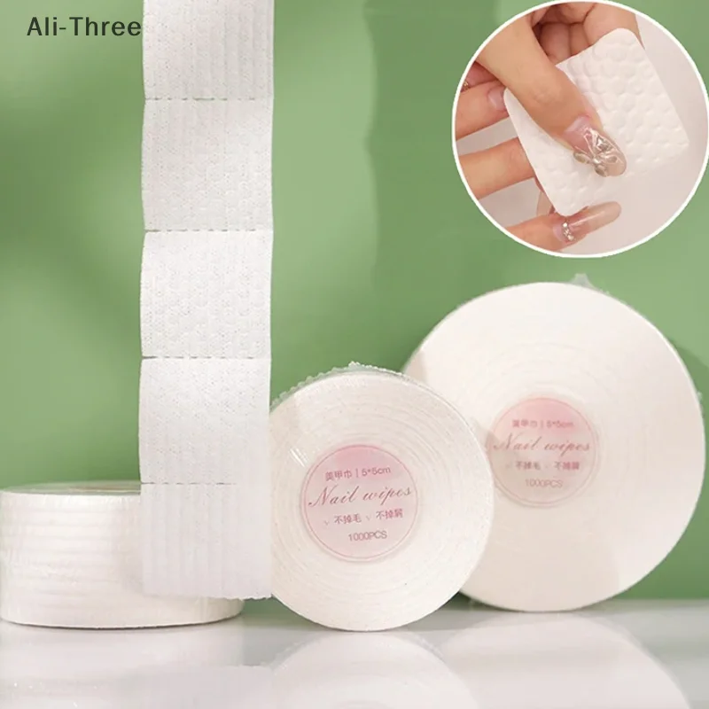 1000 قطعة/لفة رقيقة/سميكة مزيل الأظافر القطن المتاح خالية من الوبر نقع مسح القطن هلام البولندية إزالة مسمار الفن تنظيف الوسادة #1