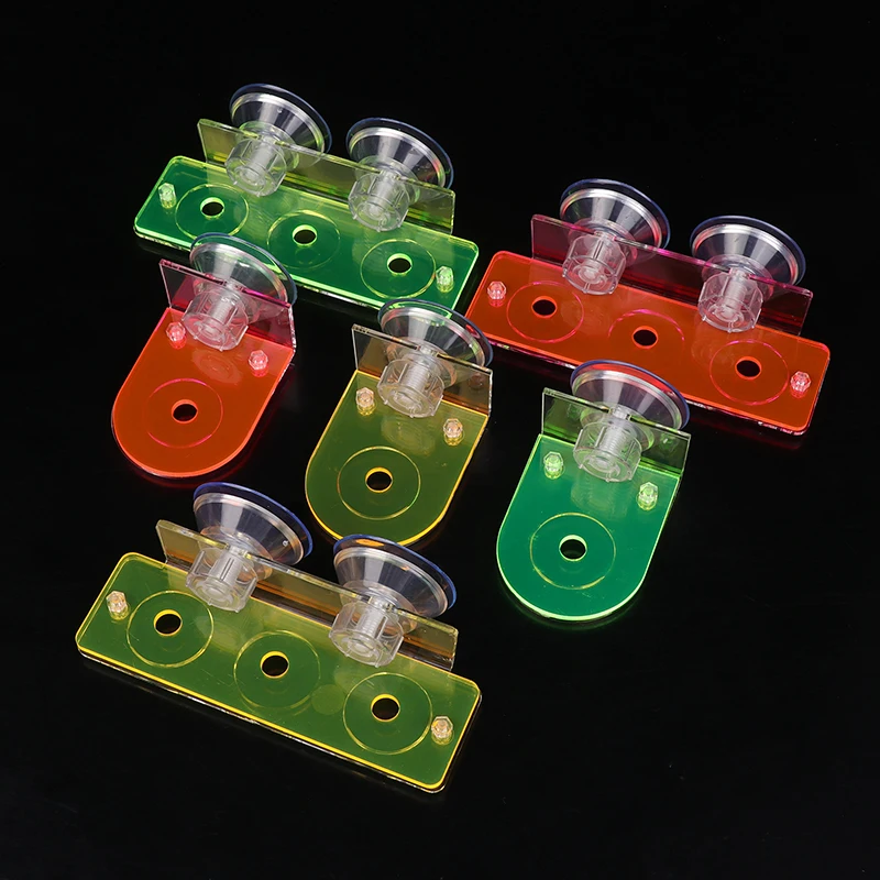 1Pc Fish Tank Coral Rack Fluorescent Coral Frag Clip With Suction Cup Marine Acrylic Coral Frag Holder Aquarium Accessories