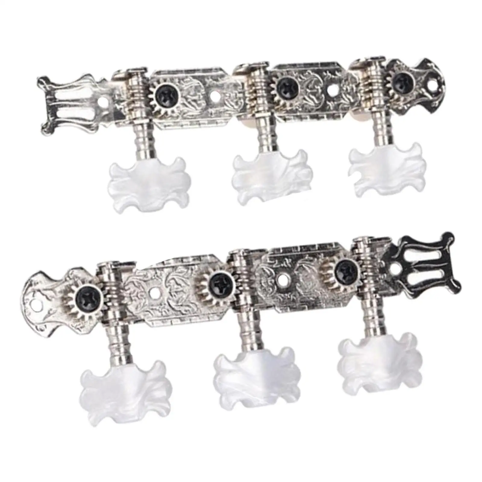 Clavijas de afinación de guitarra acústica de Metal, cabezales de máquina, llaves afinadoras para piezas de repuesto de guitarra eléctrica o acústica, 2 uds.