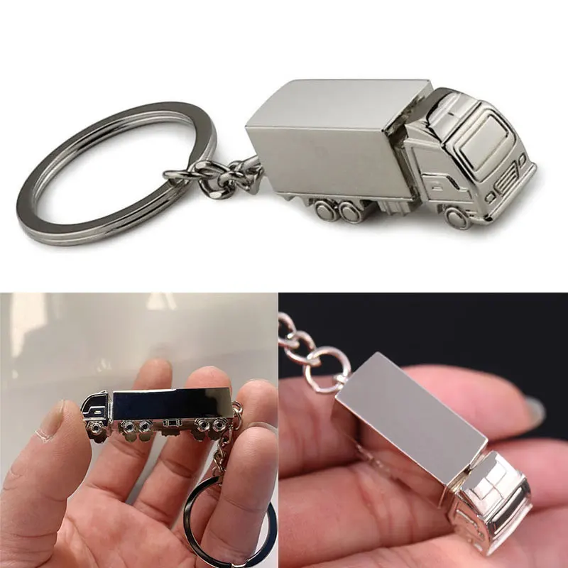 

30Pcs 3D Metal Large Truck Lorry Car Key Chain Key Fob Creative Gift Love Keyring Model Metal Car Key Chains