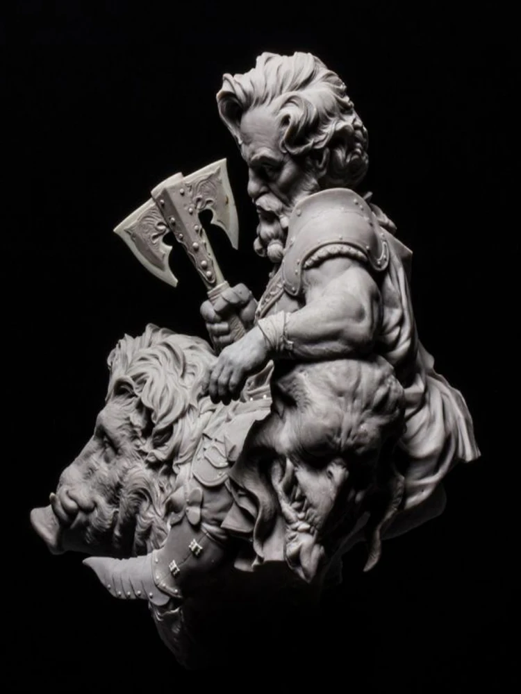 Resin soldier 1/10 ancient soldier warrior WITH axe BUST   Model Unassambled Unpainted  Figure Building Kit