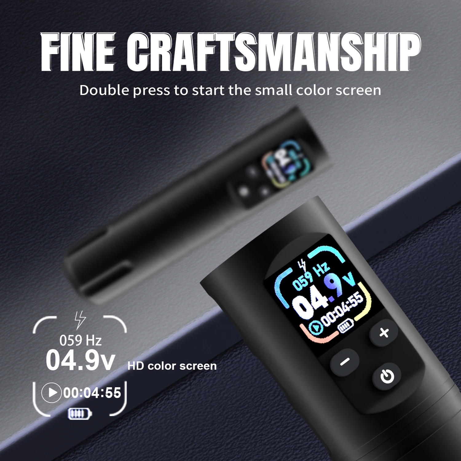 ماكينة رسم الوشم التجميلي اللاسلكية القلم المزدوج Mode1600 MAh السكتة الدماغية 3.5 مللي متر OLED مناسبة لفناني الوشم المحترفين توريد لوازم الوشم