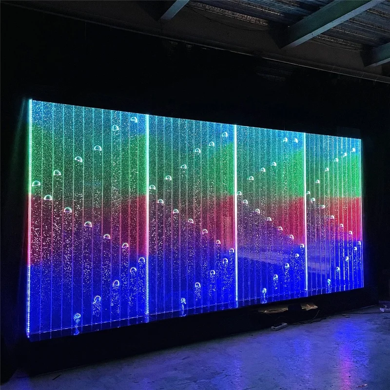 custom.Indoor Customized Movable Contemporary Led Color Changing Dancing Bubble Wall Party Decorations Commercial & Ho