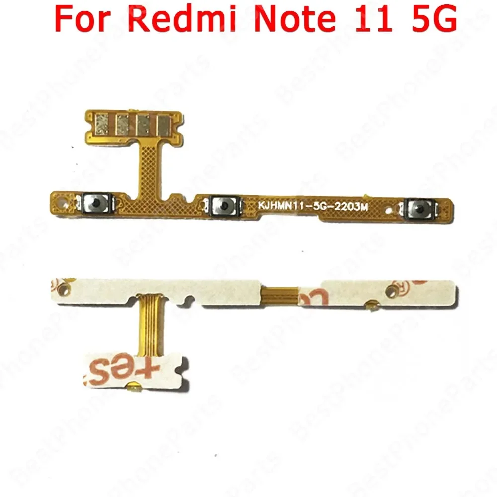 For Xiaomi Redmi Note 11S 10 10S 11 Pro 5G Volume Mute Spare Parts Replacement Repair Power On Off Key New Flex Cable