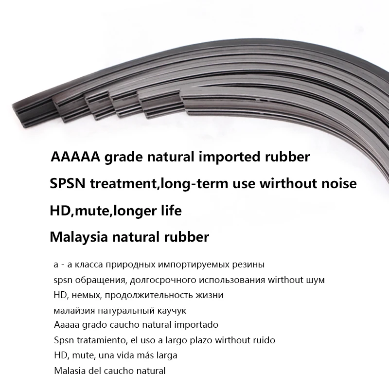 BAMOST-Auto Car Wiper Strips, Veículo Insert Rubber Strip, 14 \