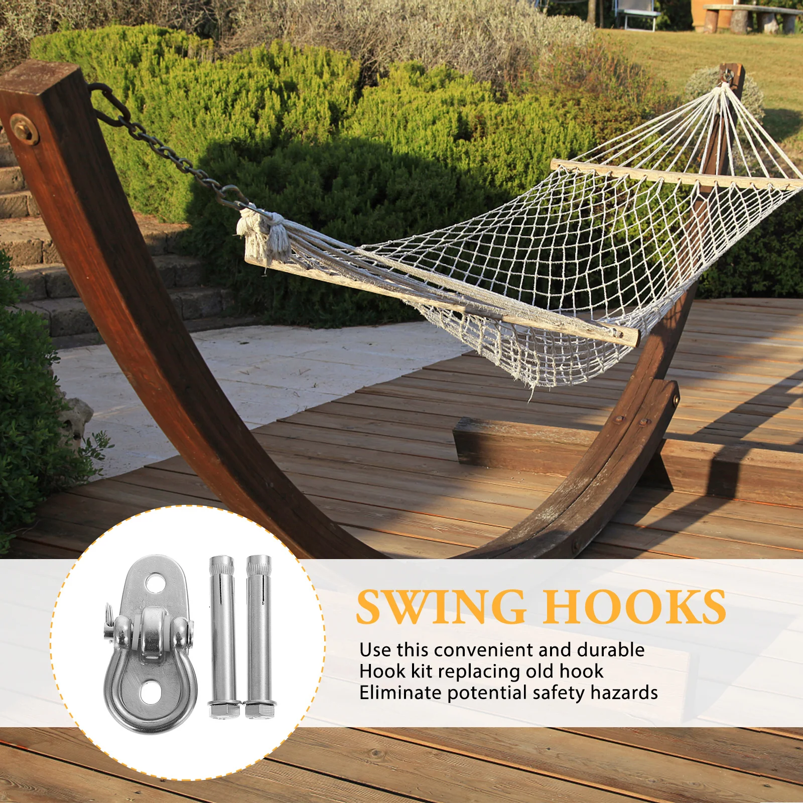 1 مجموعة عالية القوة المعادن سوينغ هوك أرجوحة حامل قدرة قوية استبدال تحديد هوك لمعدات اللياقة البدنية #6