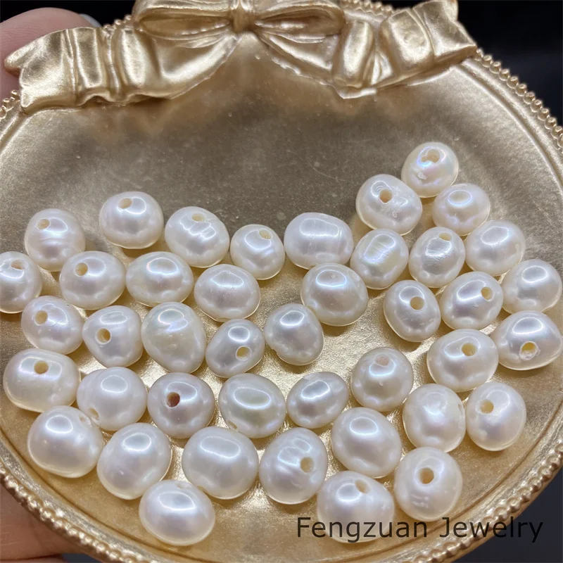 

Natural Fresh water Pearl Bead 8-9mm High Quality Potato shaped Loose Beads for Make Jewelry DIY Bracelet Necklace Accessories