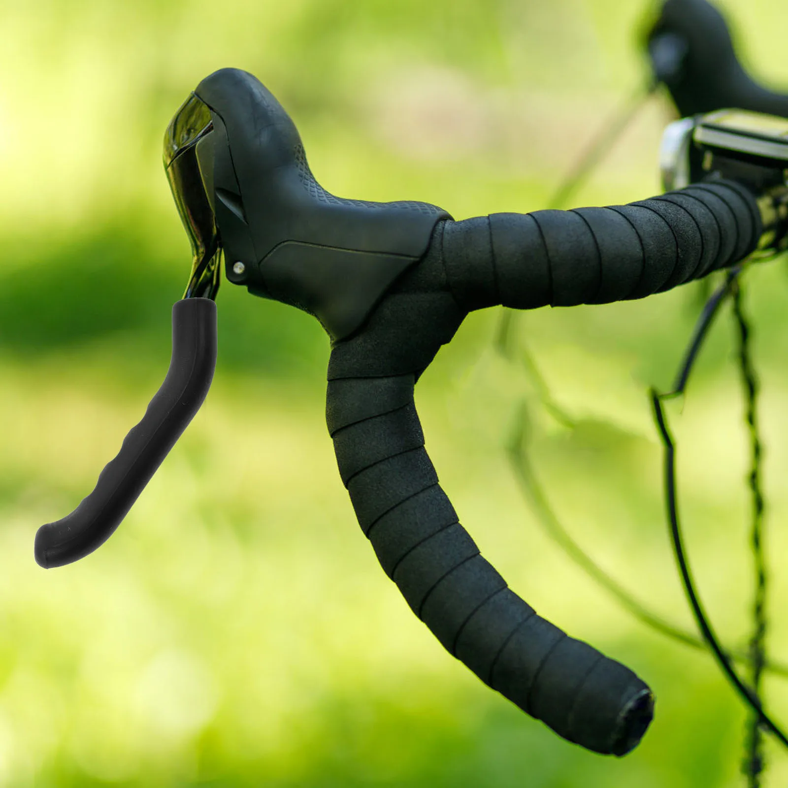

1Pair Bike Brake Lever Grip Cover Silicone Handlebar Sleeve Nonskid Soft Comfortable Fit for Road Mountain Folding Fixed Gear