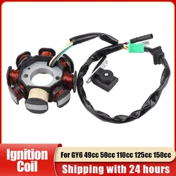 8 Coils Stator Ignition Coil Magneto For GY6 49cc 50cc 110cc 125cc 150cc 139QMB 147QMD 152QMI 157QMJ Scooter Moped Motorcycle