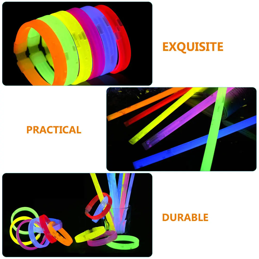 10pcs Glow-in-the-Dark Bracelets for Parties, Concerts & Night Fun – High-Brightness Light-Up Wristbands