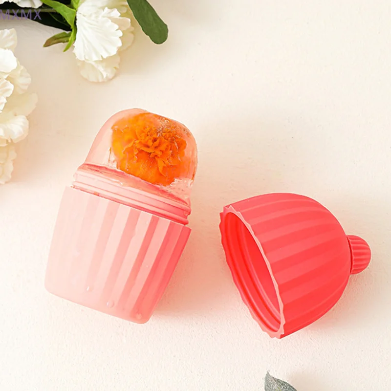 Sfera di ghiaccio in silicone Rullo per il viso Strumenti per il contorno del sollevamento del viso Stampo per sfera di ghiaccio fai-da-te Massaggiatore per il viso degli occhi Strumenti per la cura della pelle di bellezza