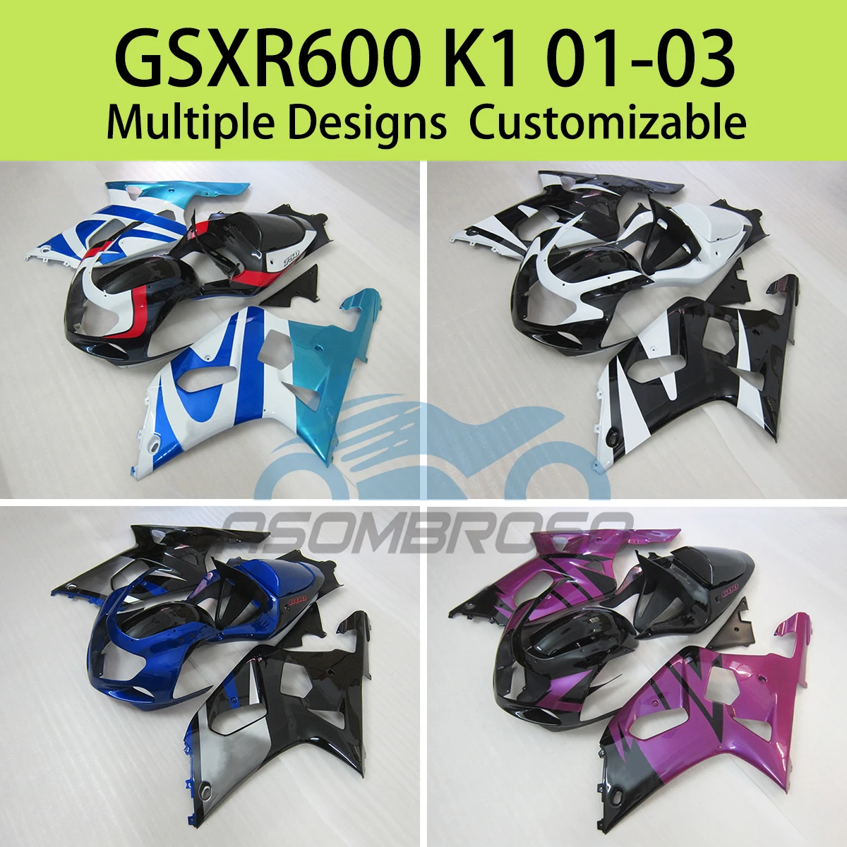 

Для SUZUKI GSXR600 GSXR750 K1 01 02 03, популярный стиль, обтекатели GSXR 600 750 2001 2002 2003, комплект обтекателей для мотоцикла, комплект чехлов