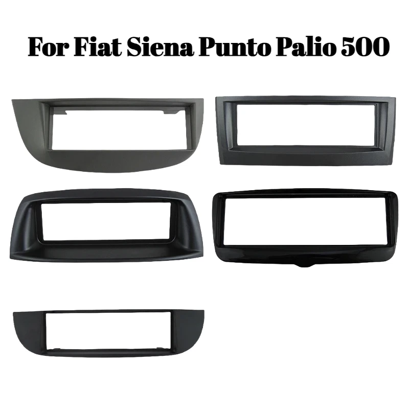 1DIN Car Fascia Radio Panel For Fiat Siena Punto Palio 500 Weekend Frame Kit Install Facia Face Plate