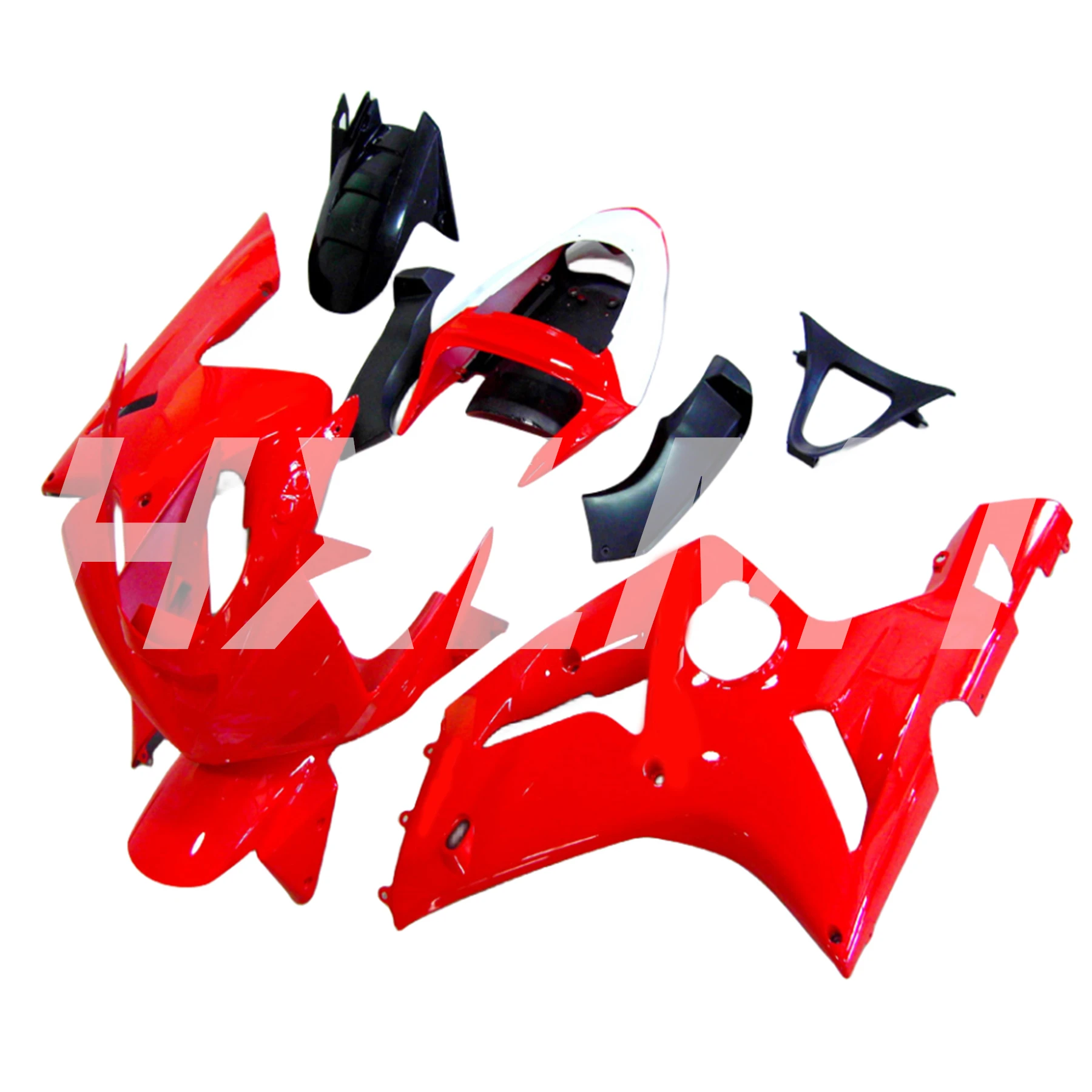 

Bodywork Fairing Kit For KAWASAKI Ninja 636 ZX 6R 636 03 04 Motorcycle Plastic Fairings ZX6R 2003 2004 ZX-6R Red And Black