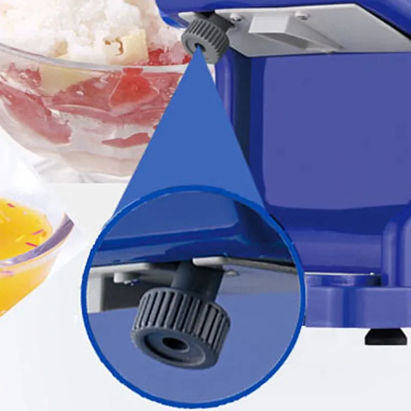 Electric Cube Ice Shaver Granizing Machine 226Kg/H Commercial Snow Cone Chopper Home Slush Crusher Blender Flake Maker