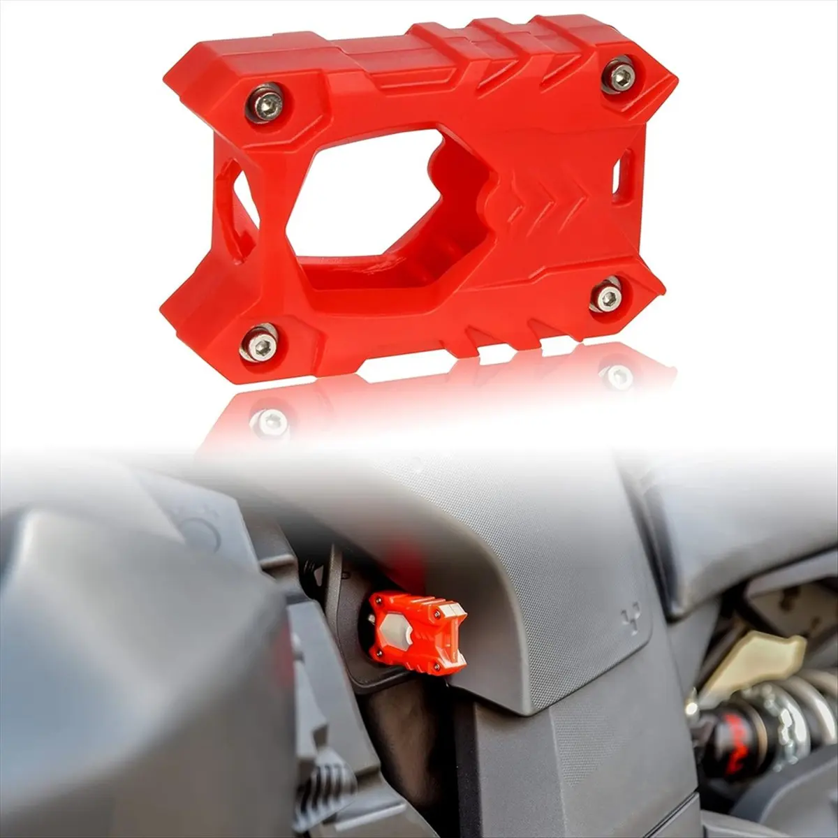 #26G Key shell beach bike,For Can-Am Ryker/Outlander Sporty Key Shell, Ignition Key Cover,Red (Red)