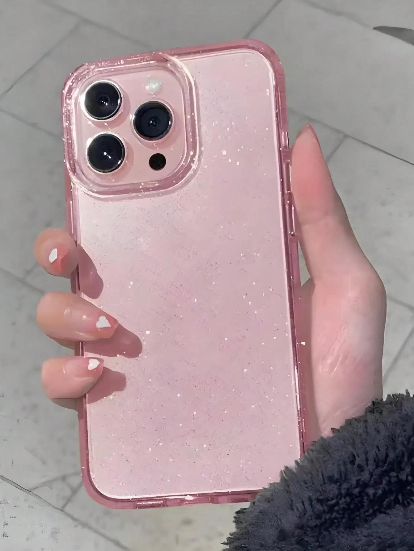 1.5mm Dikke Sparkly Glitter Clear Telefoon Case Voor iPhone 16 15 14 Plus 13 12 11 17 Pro Max Case voor Draadloze Lading Cover