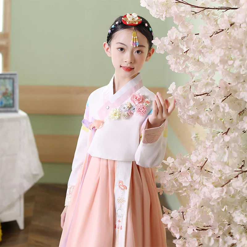 New girls' Hanbok ethnic costume Korean ethnic costume party and gathering performance Hanbok Halloween performance dress