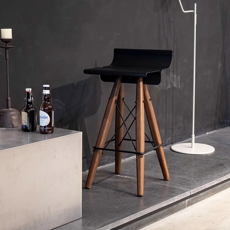 

Z Industrial Wood Bar Chairs American Unique Relaxing Waiting High Chairs Creative Minimalist Restaurante Muebles Bar FurnitureZ