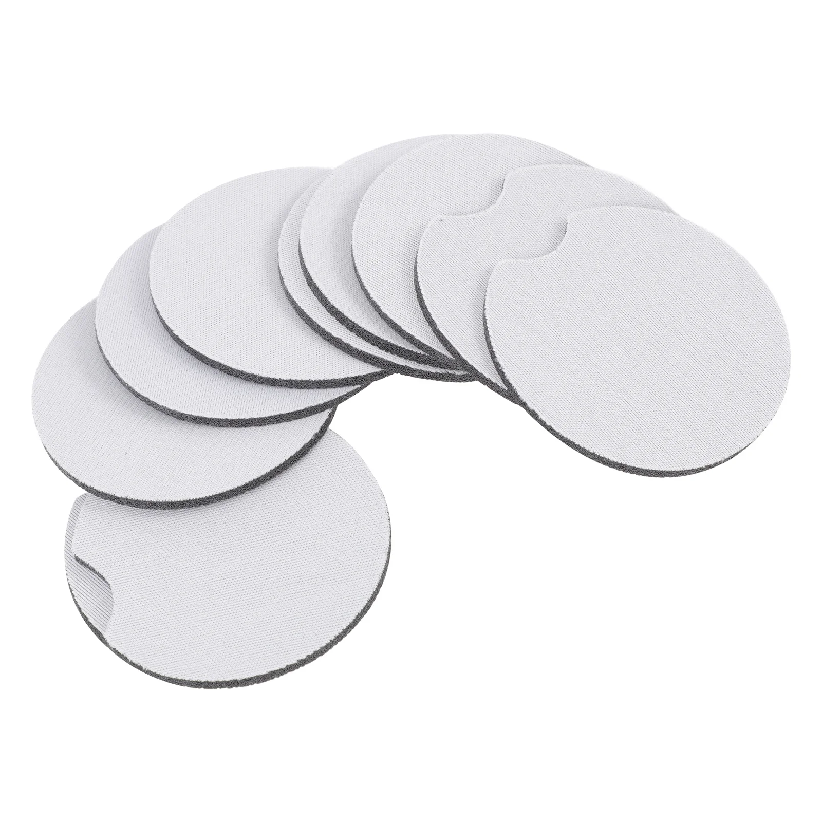 10 Stück Gummi-Untersetzer im einfachen Stil, Verbrühungsschutz, Tassenkissen für Zuhause und Auto, exquisite Handwerkskunst, Tischschutz, Weiß