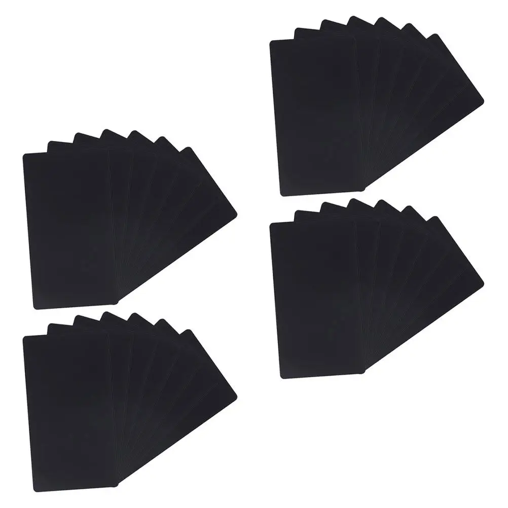 

100 шт. гладких алюминиевых заготовок для металлических визиток, именных табличек, этикеток, гравированных печатных пластин