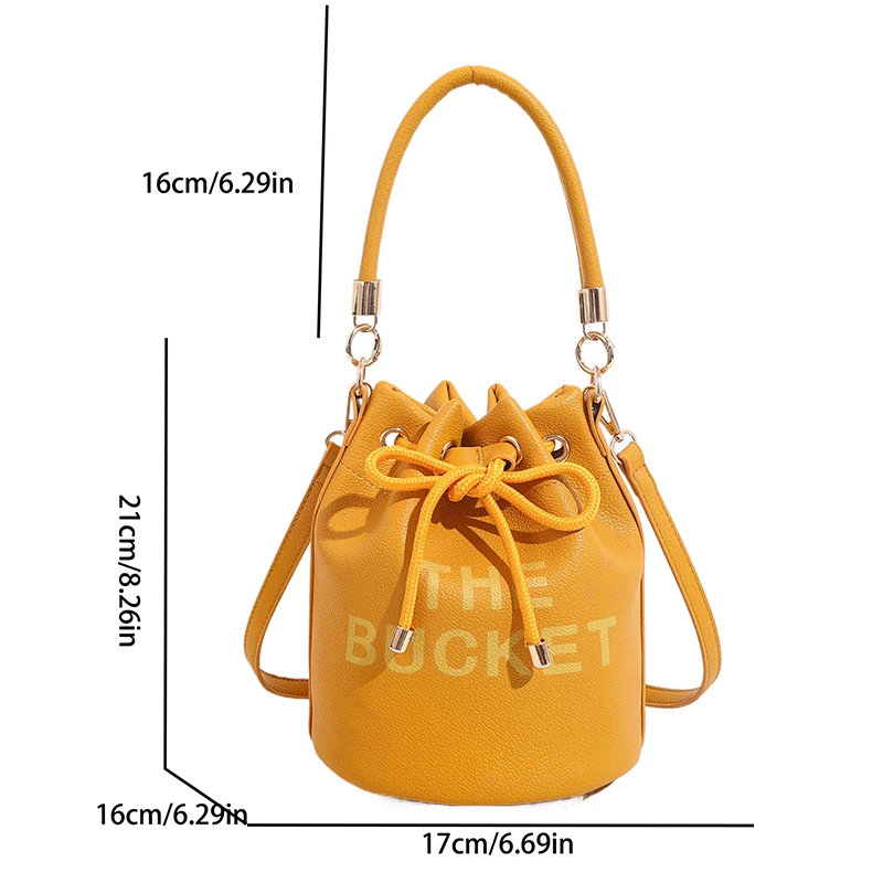 Bucket Bag Female Designer Bags Colorful Fashion Women Clutch 2024 Small Leather Bucket Purse Crossbody Handbags Hobo Satchel