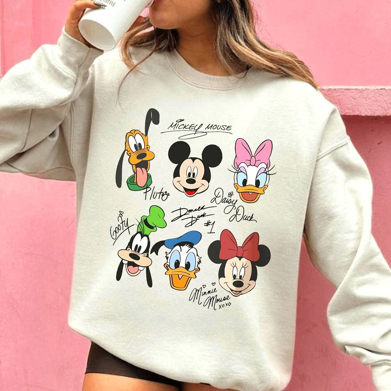 

Новинка 2026: Модные спортивные худи Disney Mickey Friends с принтом для девочек, весенние свободные хлопковые худи для пар