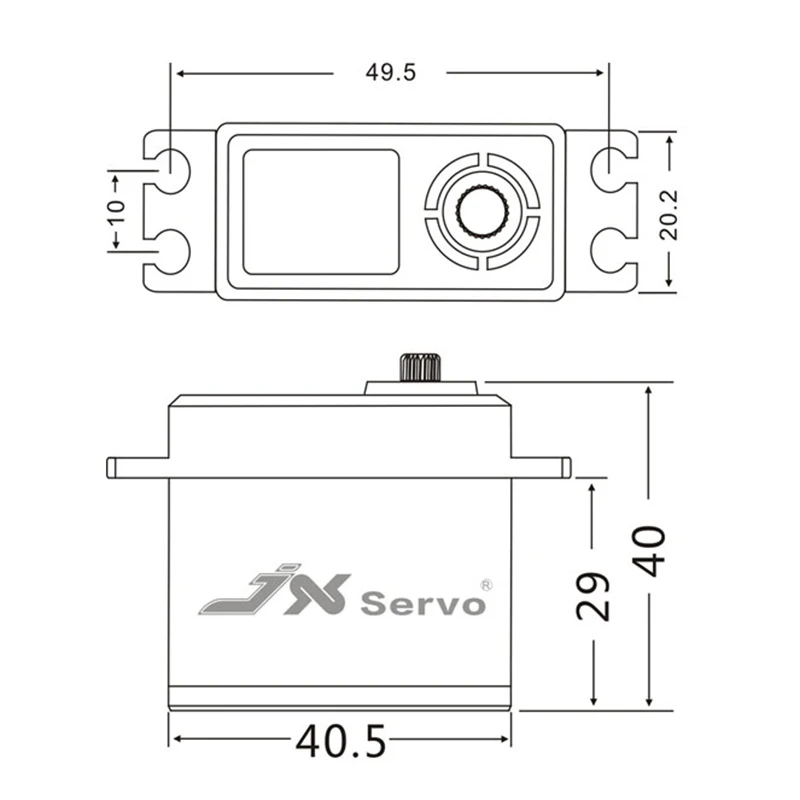 JX Coreless Digital Servo 21KG Torque CLS6322HV 6.0-7.4V Voltage Metal Gear Motor for RC Car Robot Airplane Aircraft Accessories