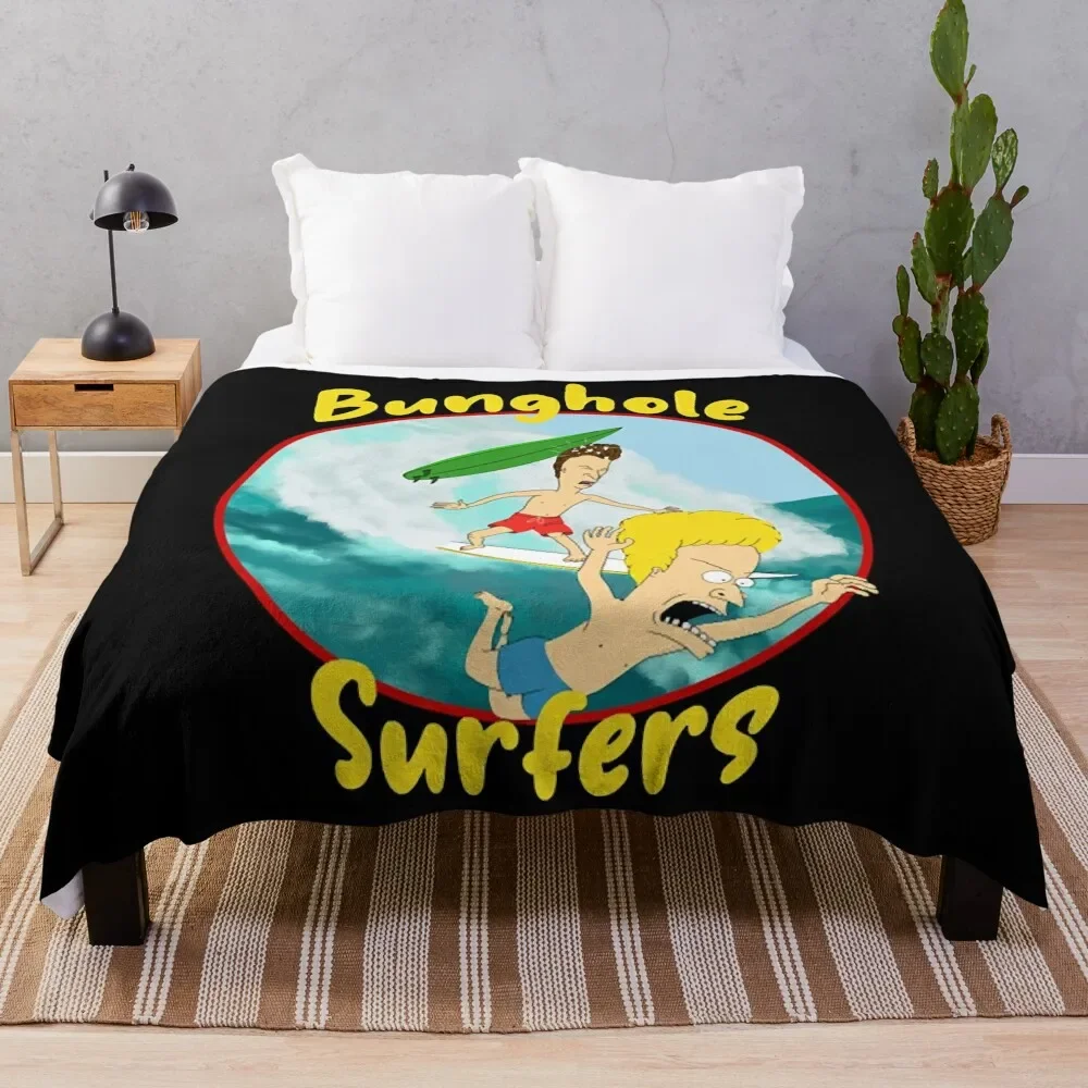 

Bunghole Surfers Throw Blanket Soft Beds Multi-Purpose Blankets