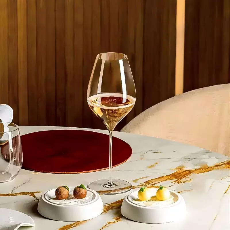 New high-end crystal high footed glass, light luxury home wine glass, lead-free, hand blown ultra-thin wine glass 2PCS