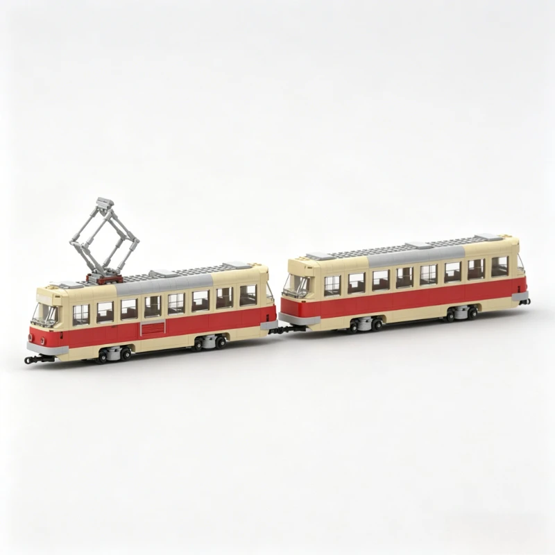1017-Piece Tatra T3/T4 Tram Train Building Blocks