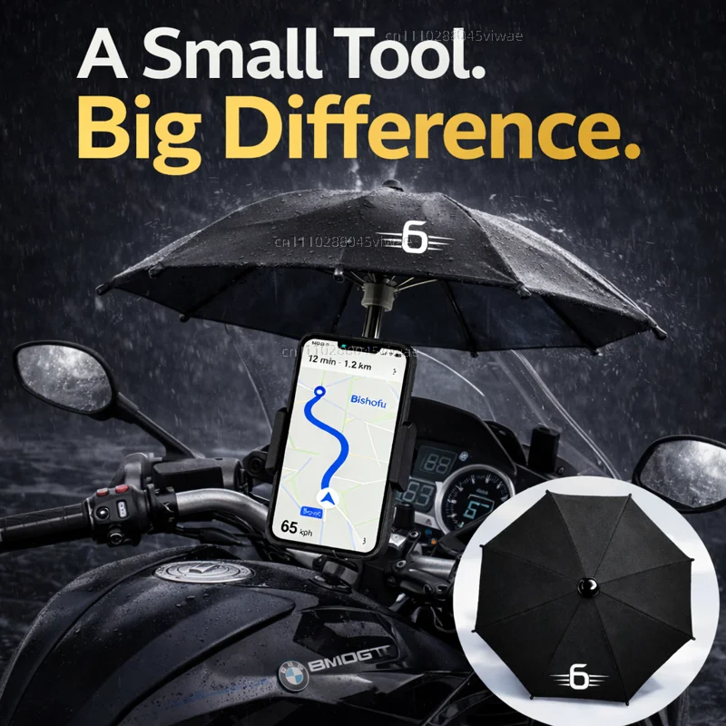 

For BMW K1600GT Motorcycle Phone Umbrella Holder Waterproof Sunshade Anti Glare Rainproof Handlebar GPS Mount