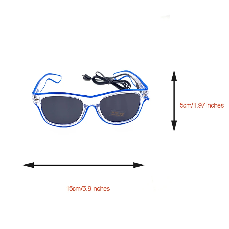 LED-Sonnenbrille, Maskerade, Konzertclub, Rave-Zubehör, leuchtende Sonnenschutzbrille, Cyberpunk-Männerbrille, Damen-LED-Rosa-Brille – Detail 6