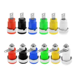 1/5/10PCS Insulated Safety 32A 4mm Banana Terminal 6 Colors Female Jack Panel Mount Socket Binding Post Wire Connector
