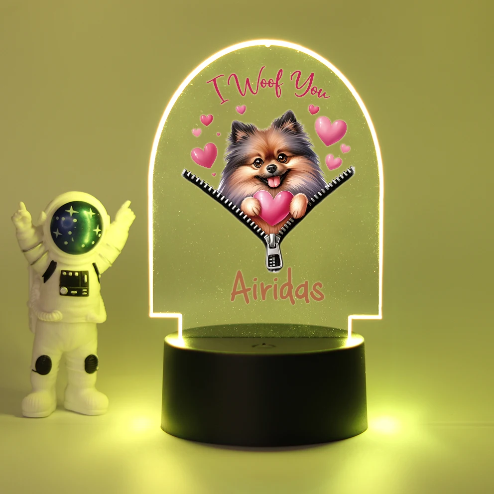 Personalized Custom Dog Funny  Night Light 3D Illusion Lamp Mange Avatar Room Decor Gift 3D Lamp