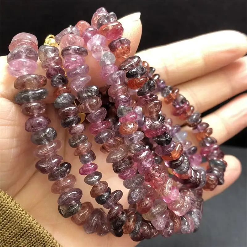 8MM Natural spinel freeform quartz bead Pendant Bracelet Crystal Jewelry Children Birthday Gift 1PCS
