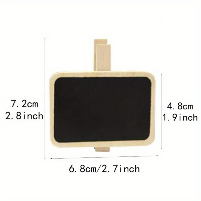 20Pcs Note Pegs Mixed for Photo Paper Clothes Photo Holder Card Paper Note Memo Clip Mini Wooden Blackboard Clothespin Clips