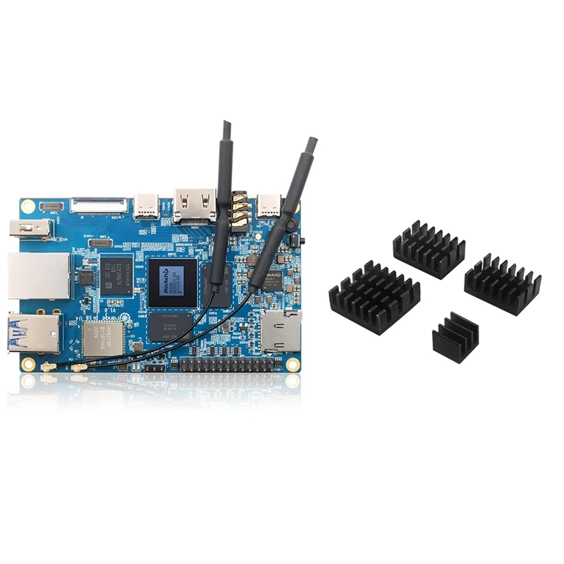 

For Orange Pi 5B EMMC Development Board 8 Core 64 Bit Processor Programming Motherboard With Heat Sink