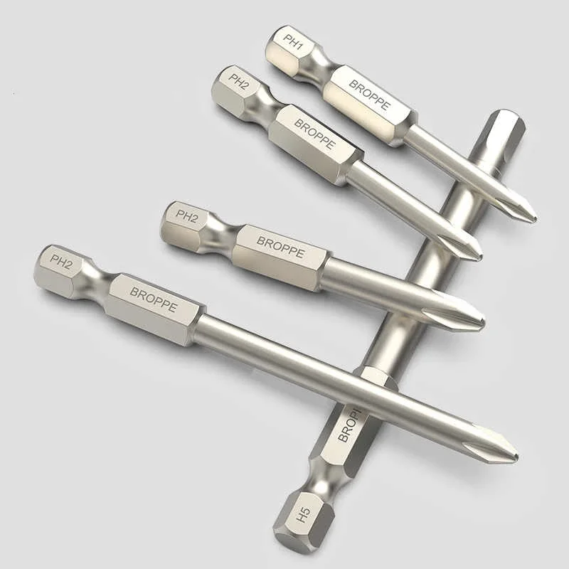 Weiyi 6.35mm Shank Phillips Hexagonal Torx Bit Set Drill Screwdriver Magnetic Bit Set Length 50/75/100/150/200mm